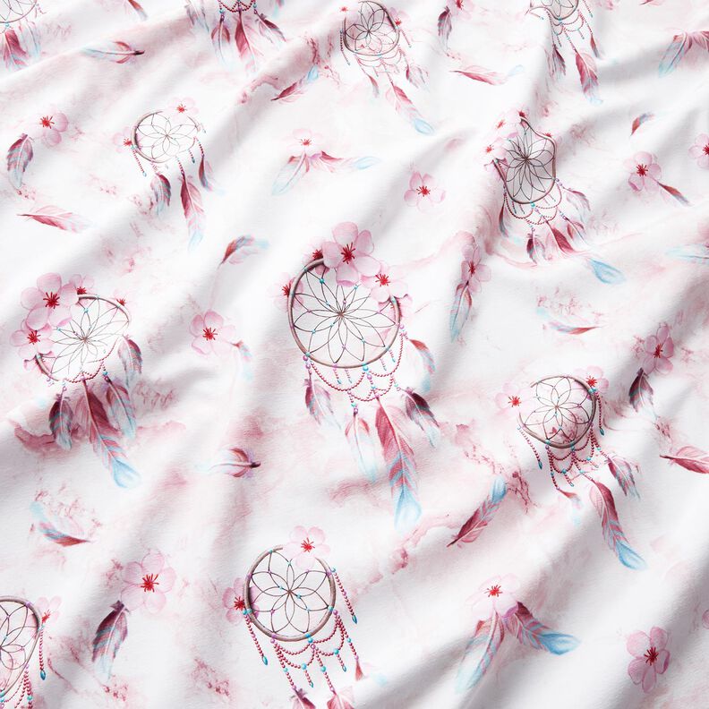 Cotton Jersey Marble look dreamcatcher | Glitzerpüppi – rosé,  image number 1