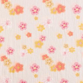 Double Gauze/Muslin Big Flowers Digital Print – rosé, 
