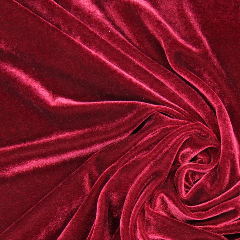 Stretch Velvet – burgundy,  image number 1