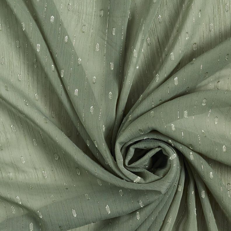 Metallic pinstripe chiffon dobby – reed/metallic silver,  image number 3