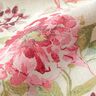 Decor Fabric Canvas watercolour flowers – light beige/raspberry,  thumbnail number 2