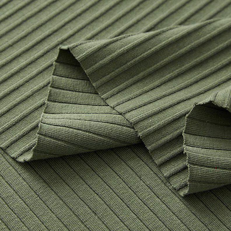 Plain ribbed jersey – olive,  image number 4