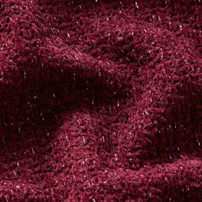 Chenille Knit Jacquard Glitter – burgundy/metallic silver, 