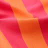 Decor Fabric Half Panama Block Stripes – intense pink/orange,  thumbnail number 2