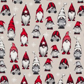 French Terry Christmas elves – light taupe, 