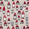 French Terry Christmas elves – light taupe,  thumbnail number 1
