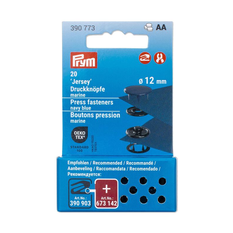 Jersey snap fasteners [12 mm] | Prym – navy blue,  image number 3