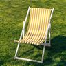 Outdoor Deckchair fabric Longitudinal stripes 44 cm – sunglow/white,  thumbnail number 4