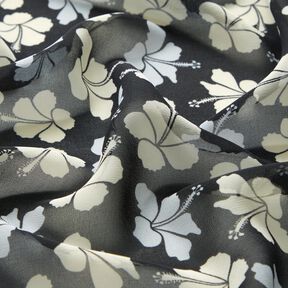 Chiffon Hibiscus Flowers – black/white, 