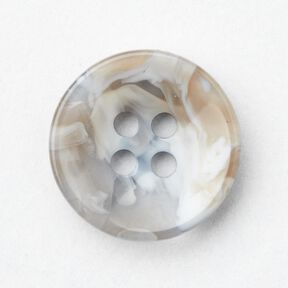 4-hole button marbled [Ø 15 mm] – baby blue/beige, 