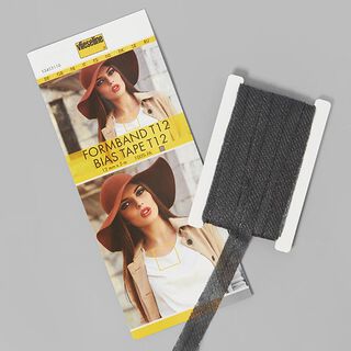 Bias Tape T12 [12 mm x 5 m] | Vilene – anthracite, 