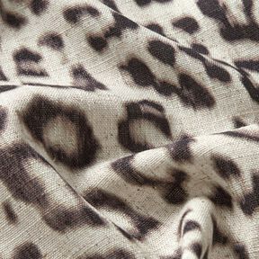 Viscose Linen Blend Digital leopard print – almond/black, 