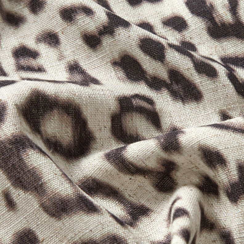 Viscose Linen Blend Digital leopard print – almond/black,  image number 2