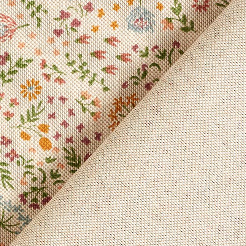 Decor Fabric Half Panama Floral Meadow – natural,  image number 6