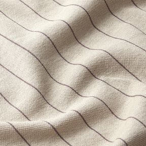 Knitted jacquard pinstripe – beige/dark brown, 