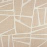 Curtain Fabric Linen Blend Shapes  – chestnut/natural,  thumbnail number 1