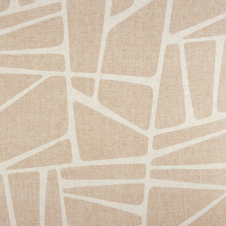 Curtain Fabric Linen Blend Shapes – chestnut/natural, image number 1