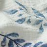 Double Gauze/Muslin Watercolor eucalyptus branches – offwhite/aqua blue,  thumbnail number 2