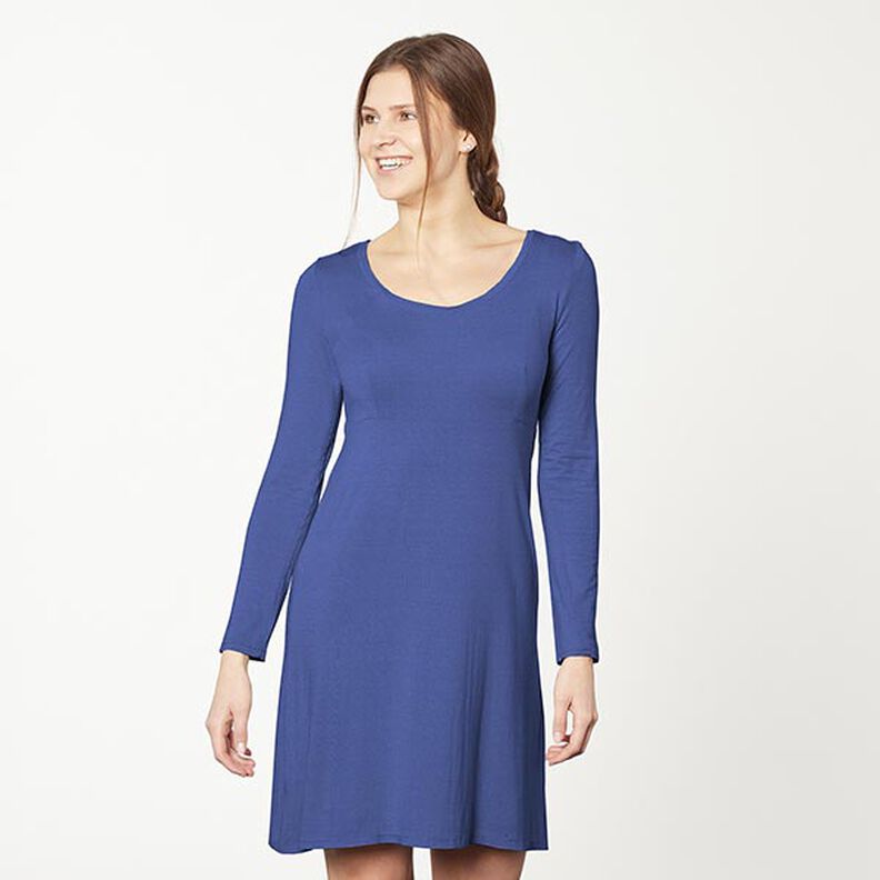 Medium Cotton Jersey Plain – indigo | Remnant 50cm,  image number 6