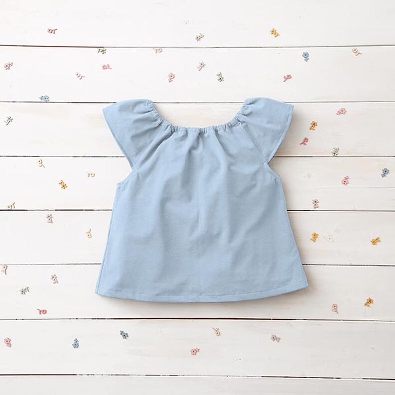 Medium Cotton Jersey Plain – light blue,  image number 7