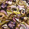 viscose fabric Retro flowers – olive/lilac,  thumbnail number 2