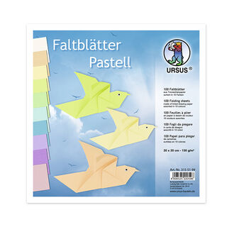 Coloured Origami Paper Pastel 20cm x20cm [130g/m²], 100Sheets, 