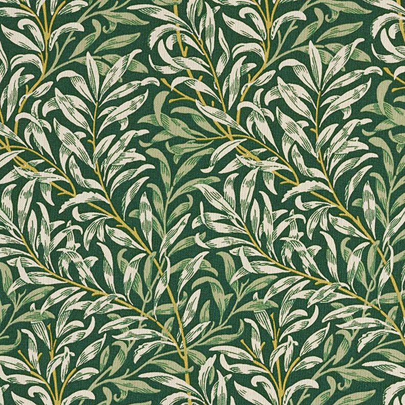 Decor Fabric Half Panama tangled branches – natural/dark green | Remnant 90cm,  image number 1