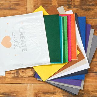 Felt Craft Bag [ 15 pieces ]  – colour mix, 