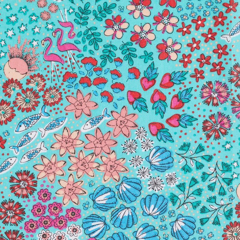 Coated Cotton maritime mix – aqua blue, image number 5