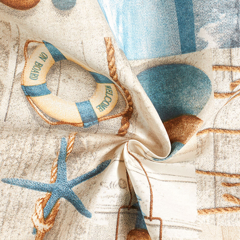 Coated Cotton Nautical – natural,  image number 3