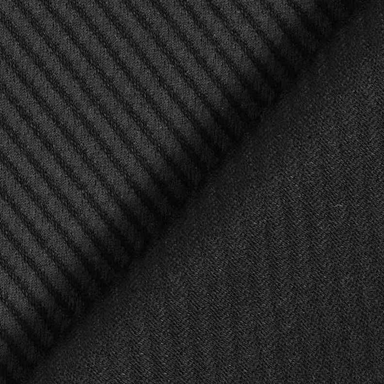 Diagonal Textured Suiting Fabric – black,  image number 4