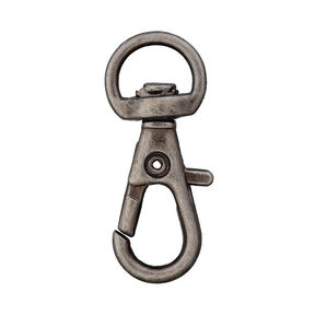 Carabiner Hook – antique silver metallic, 