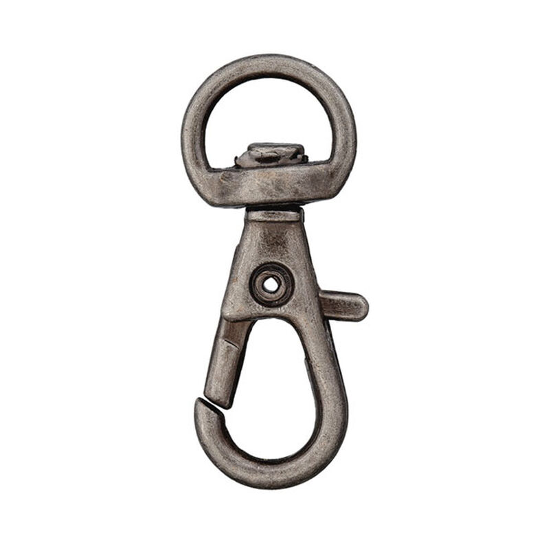 Carabiner Hook – antique silver metallic,  image number 1