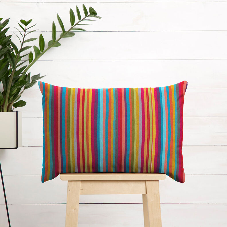 Outdoor Deckchair fabric Longitudinal stripes 45 cm – raspberry/aqua blue,  image number 7