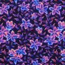 Cotton Jersey Glowing Flowers | Glitzerpüppi  – midnight blue/peach orange,  thumbnail number 1