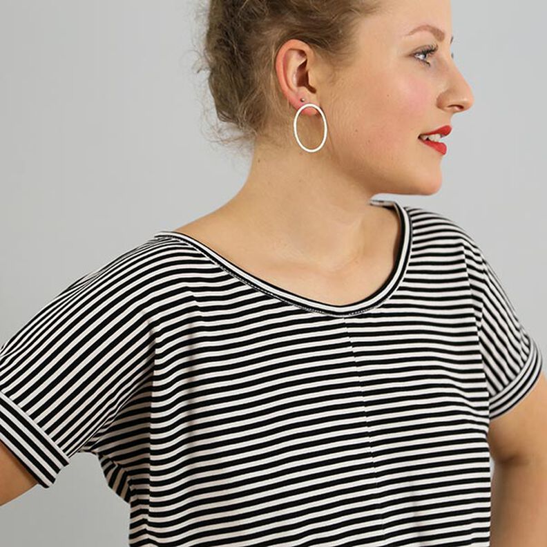 FRAU BILLE - casual knotted top with turn-up sleeves, Studio Schnittreif | XS - L,  image number 4