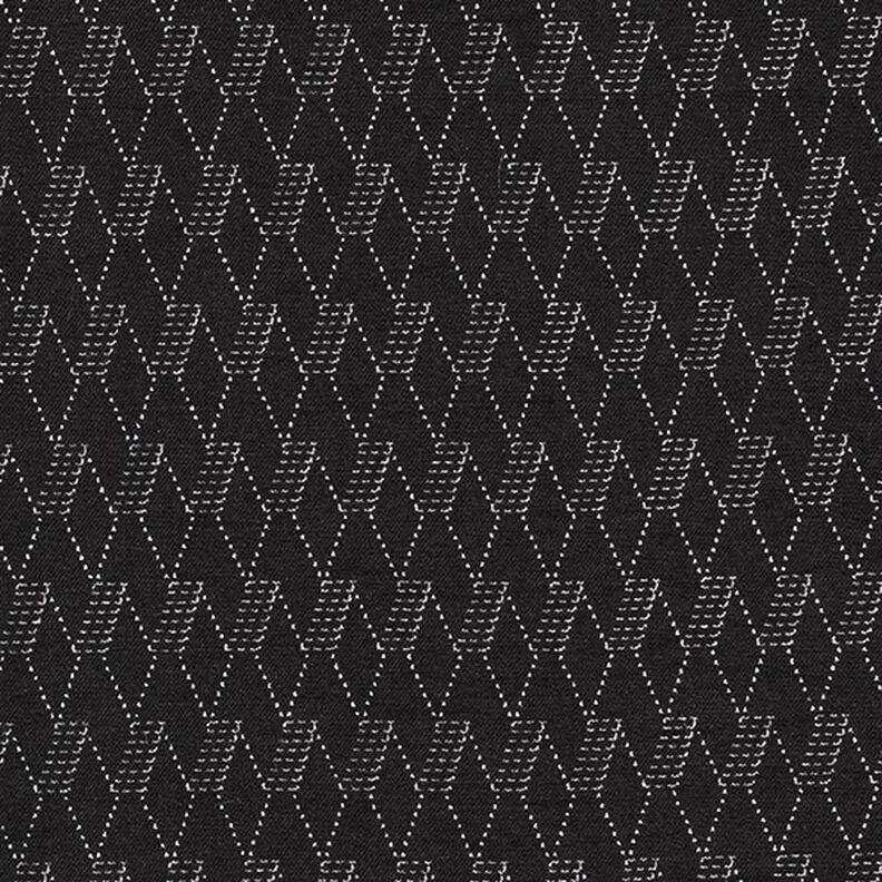 Abstract Diamonds Stretch Denim – black,  image number 1