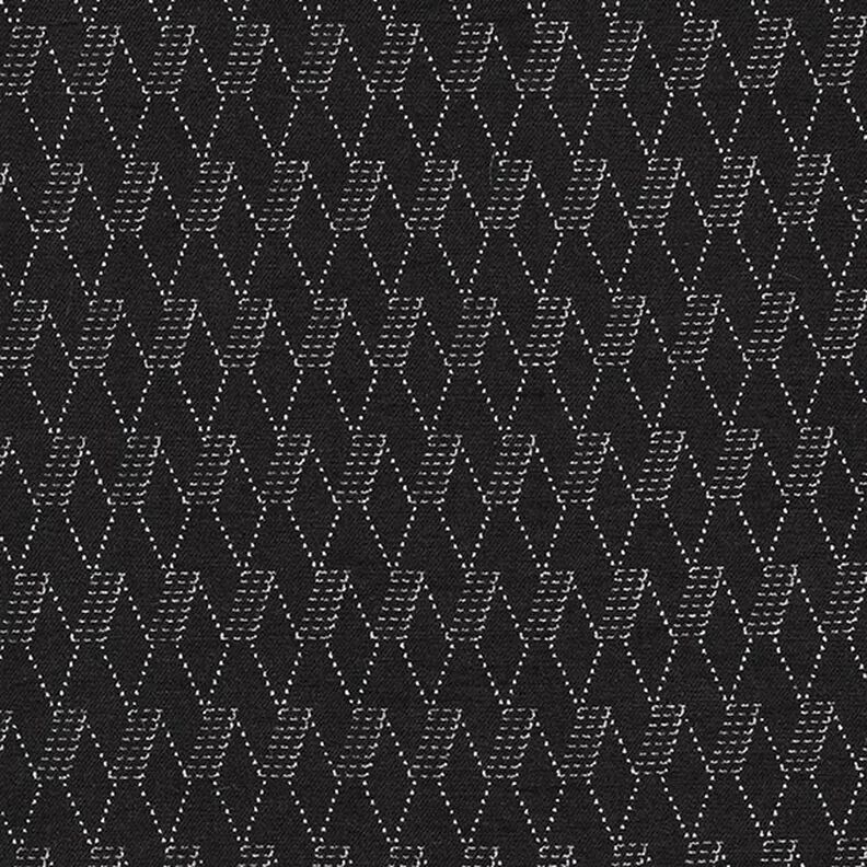Abstract Diamonds Stretch Denim – black,  image number 1
