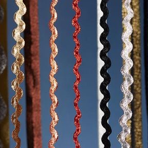 Lurex Rickrack [12mm] - gold metallic, 