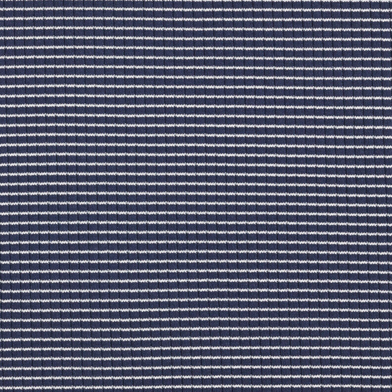 Ribbed Jersey Mini stripes – navy blue/white,  image number 1