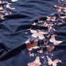 Cotton Jersey shimmering butterflies | Glitzerpüppi – midnight blue/dusky pink,  thumbnail number 2