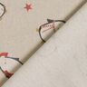 Decor Fabric Half Panama festive penguins – natural/carmine,  thumbnail number 4