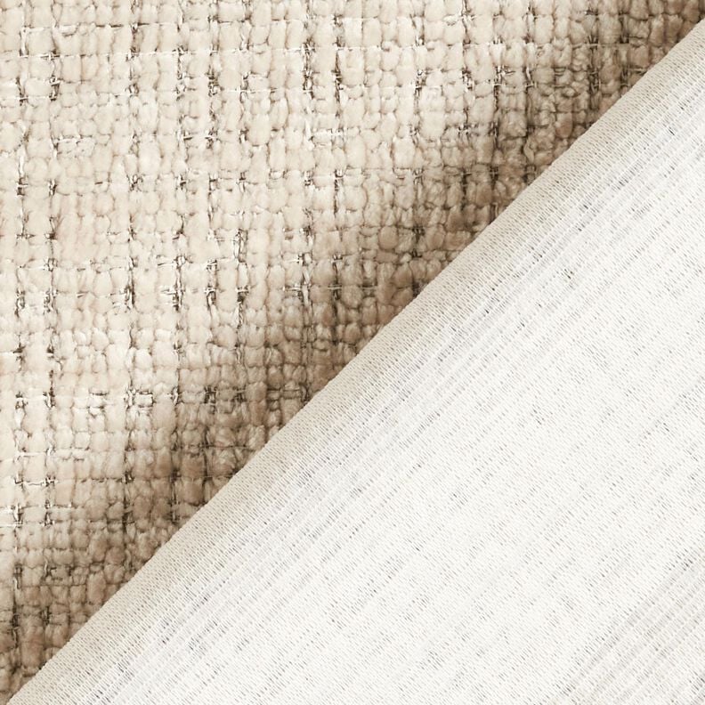 Upholstery Fabric Chenille Plain – light taupe, image number 3