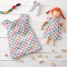 Cotton Flannel diagonal checks with hearts | by Poppy – white/salmon,  thumbnail number 5