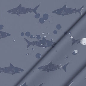 Raincoat Fabric Shark | by Poppy – blue grey, 