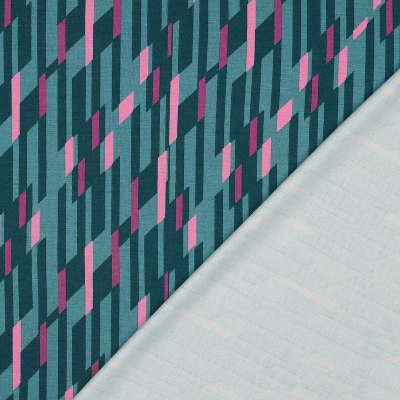 Ponte Roma Jersey abstract diamonds – petrol/pink,  image number 4