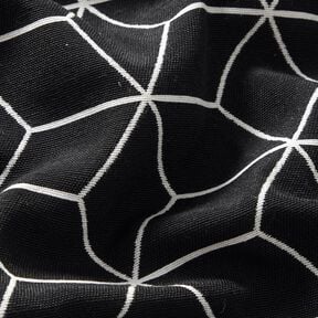 Decor Fabric Jacquard modern cubes – black/ivory, 