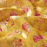 Flowers and gold dots crepe chiffon – curry yellow,  thumbnail number 2