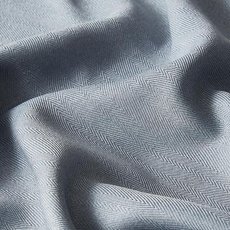 Blackout fabric Herringbone – blue grey,  image number 2