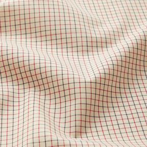 Shirt fabric fine check – beige/navy blue, 
